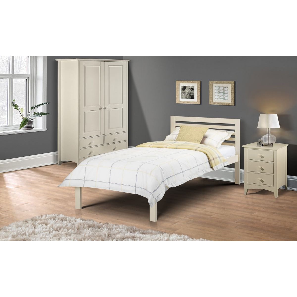 Slocum Bed - Stone White