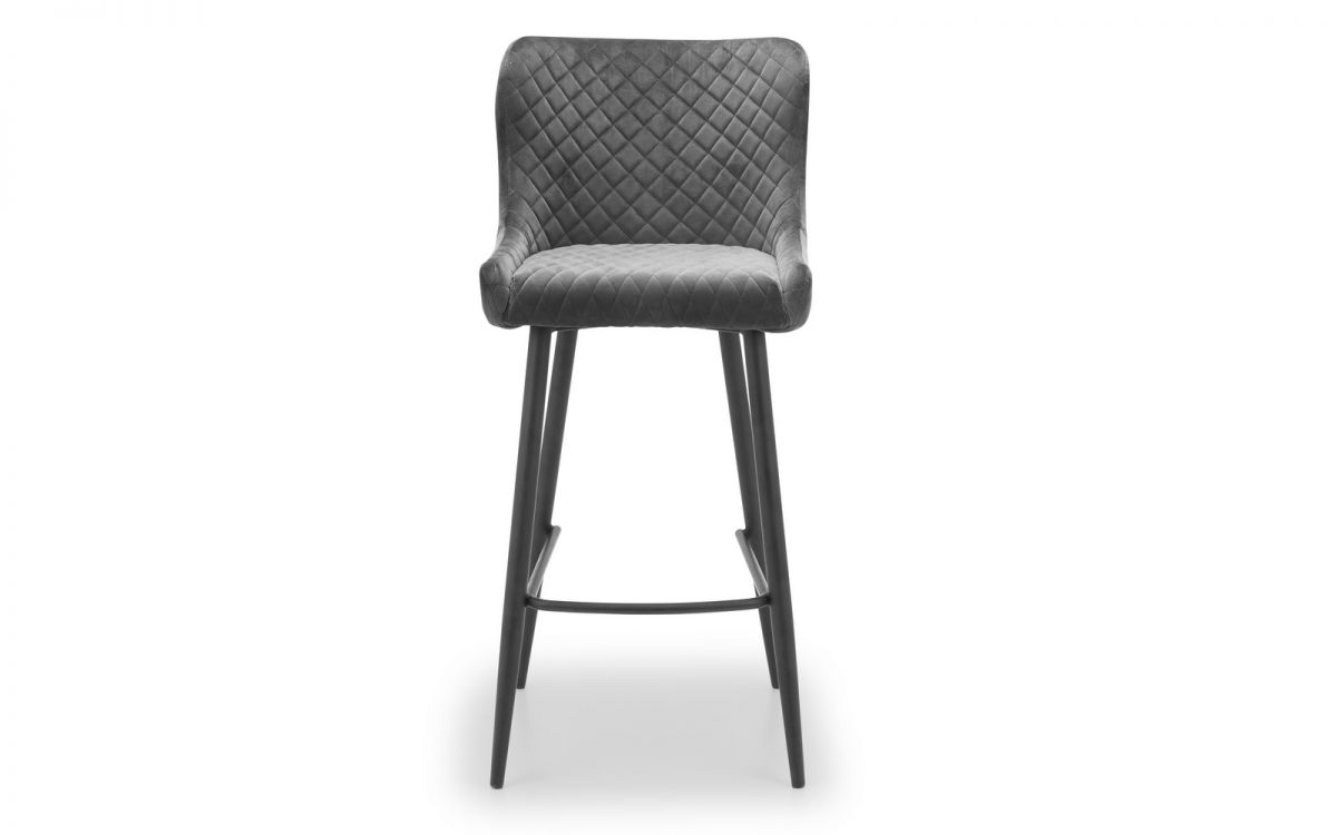 Grafton Bar Table & 4 Luxe Grey Bar Stools