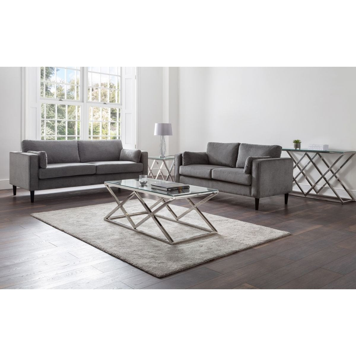 Hayward 3 Seater Sofa - Grey Chenille