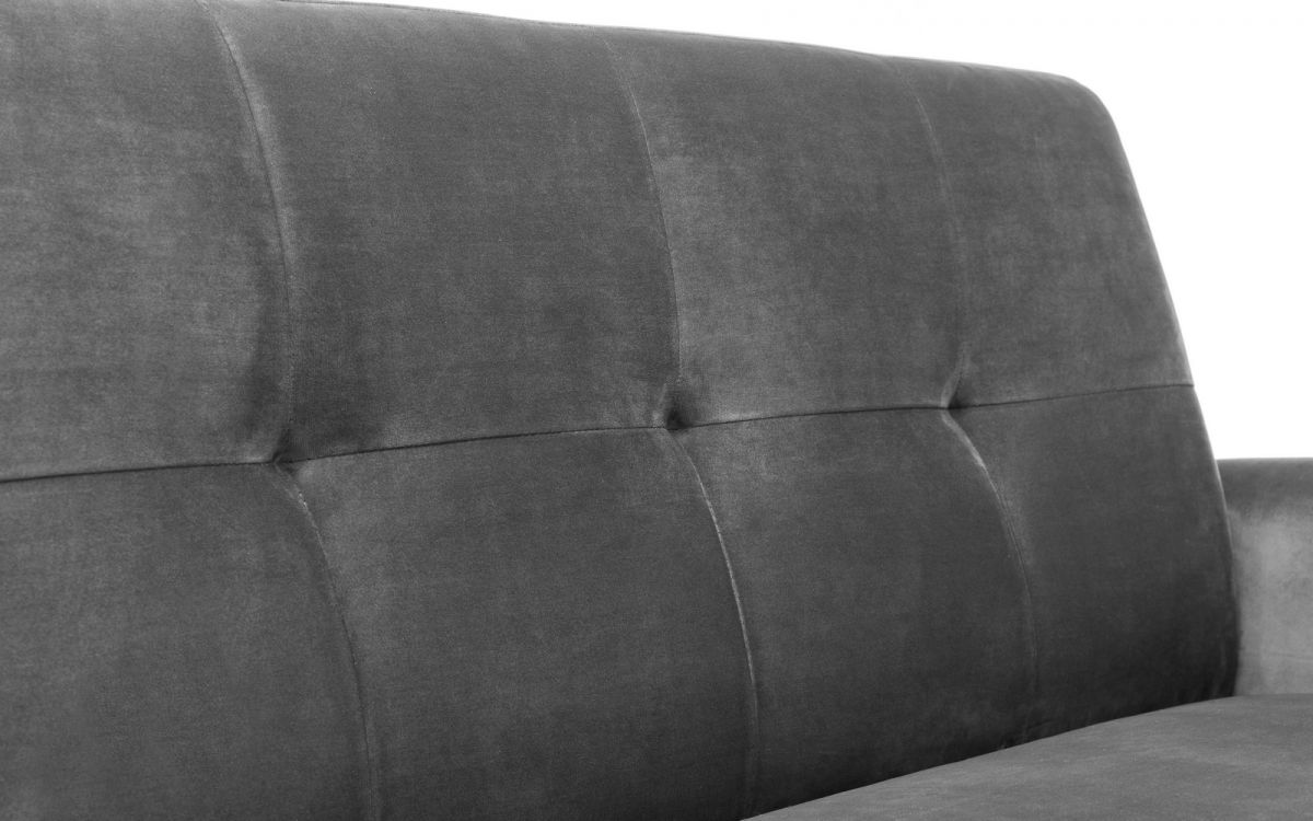 Monza 3 Seater Sofa - Grey Velvet
