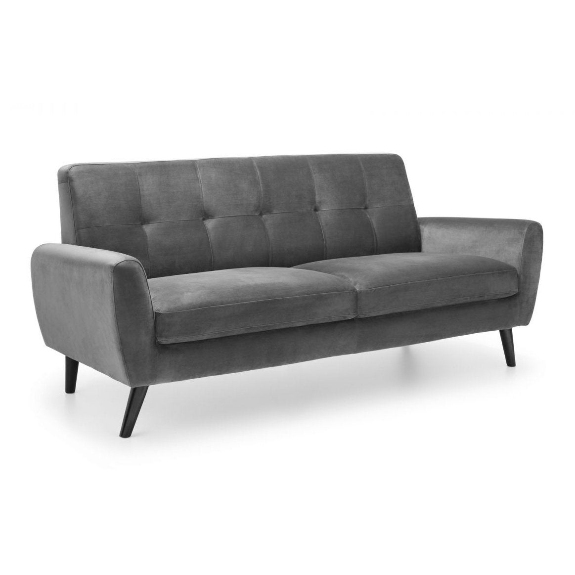 Monza 3 Seater Sofa - Grey Velvet