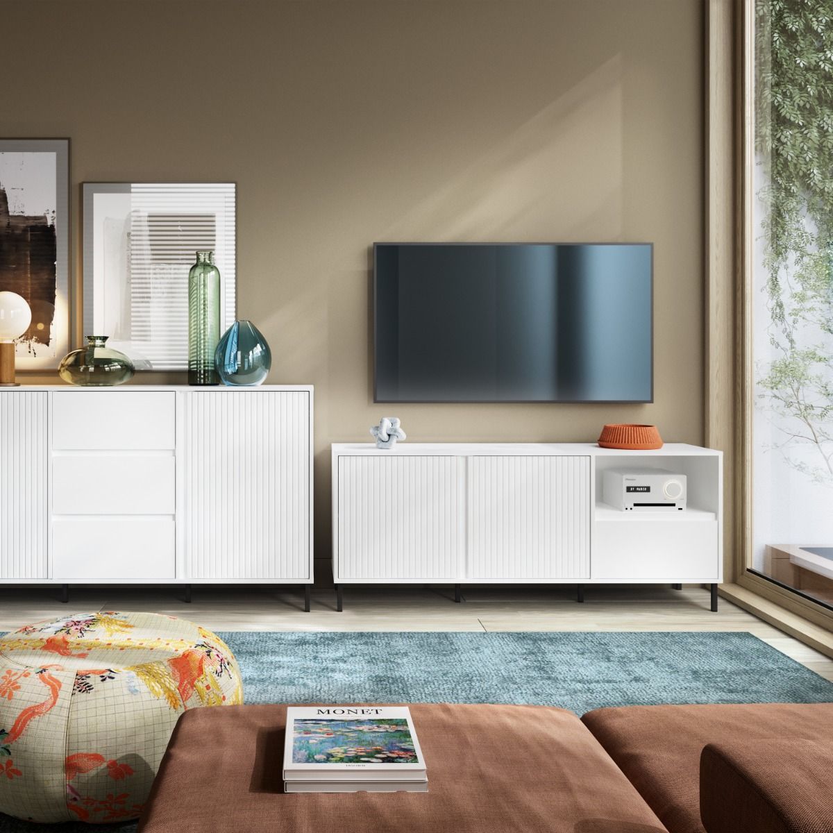 Avenale Wide TV Cabinet 2 Door 1 Drawer