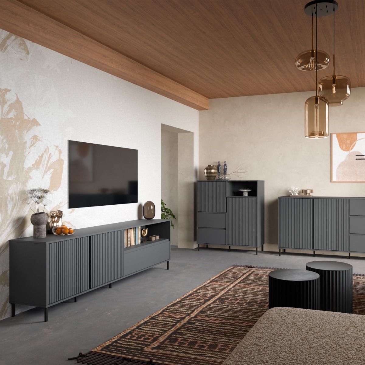 Avenale TV Cabinet 2 Door 1 Drawer