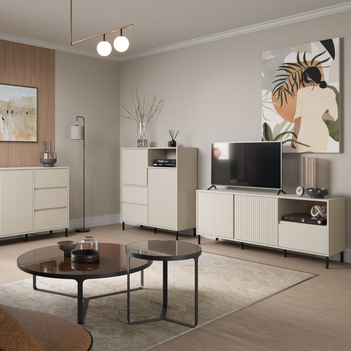 Avenale Wide TV Cabinet 2 Door 1 Drawer