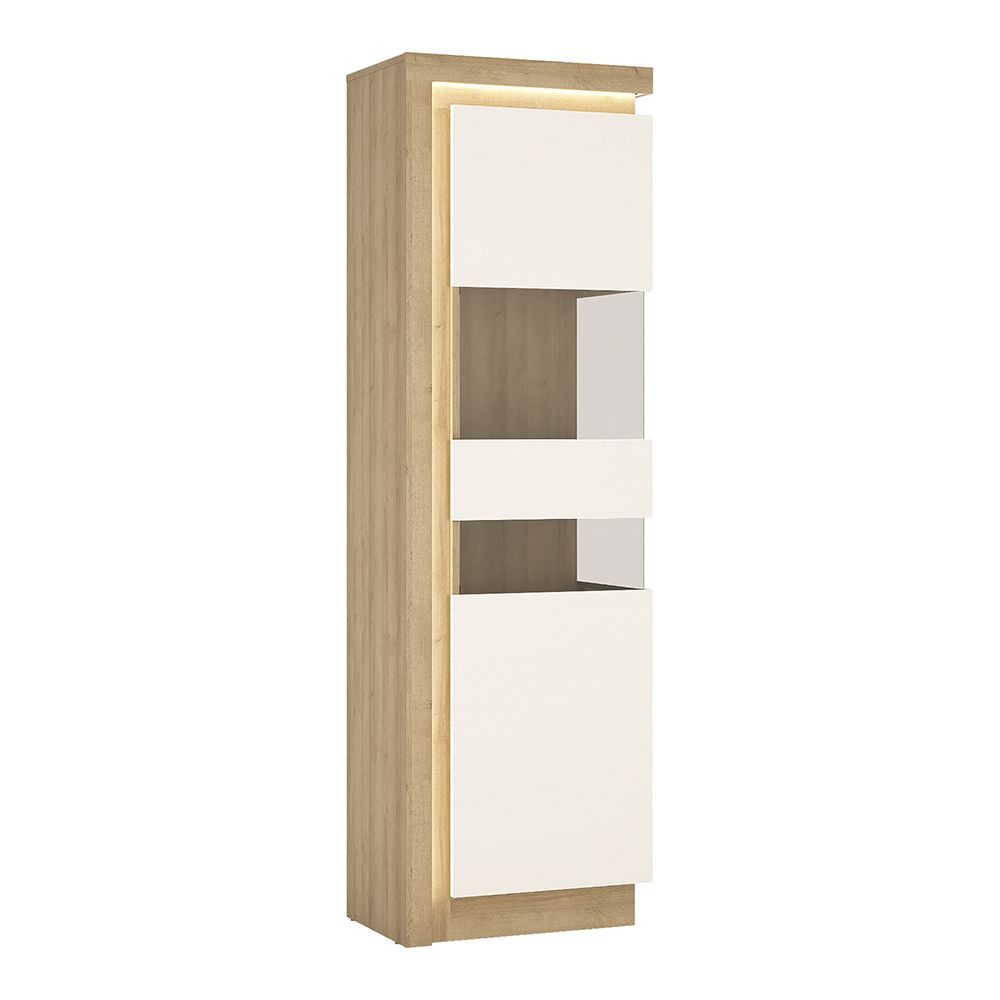Lyon Tall Narrow Display Cabinet (RHD)