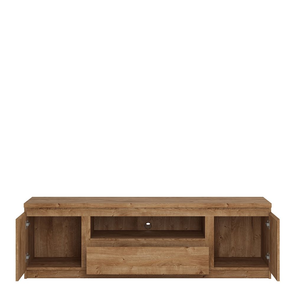 Fribo 166cm Wide TV Cabinet with 2 Doors and Drawer
