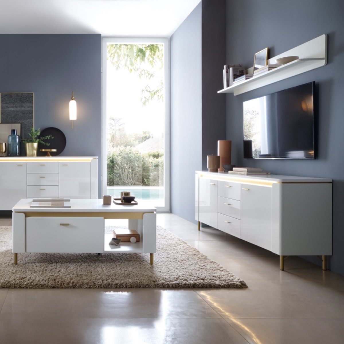 Lazio TV Cabinet 2 Door 3 Drawer