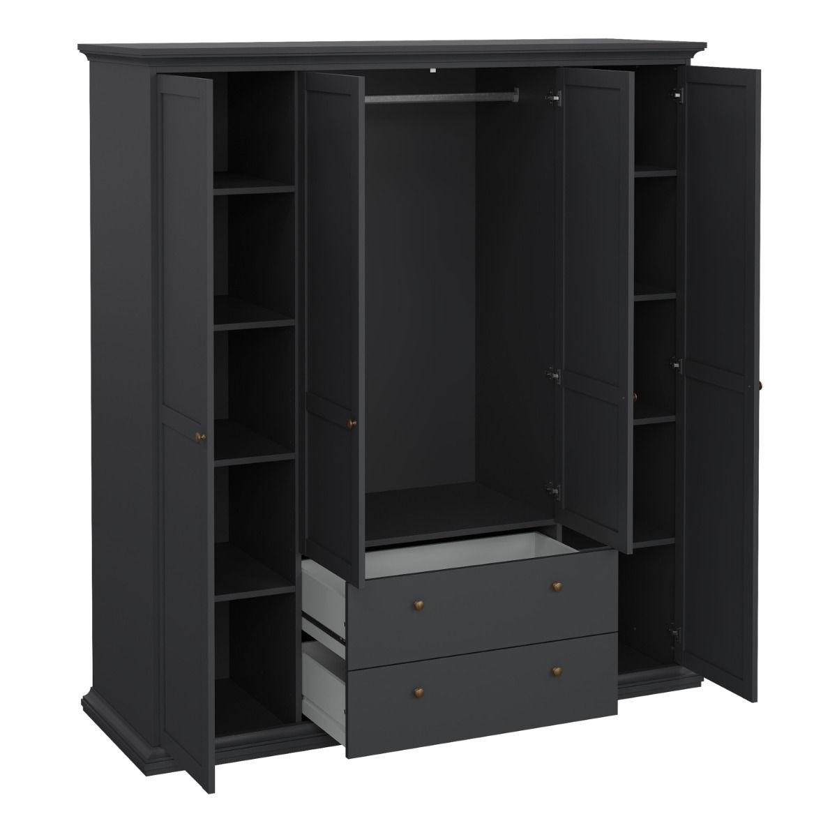 Paris Wardrobe with 4 Doors and 2 Drawers