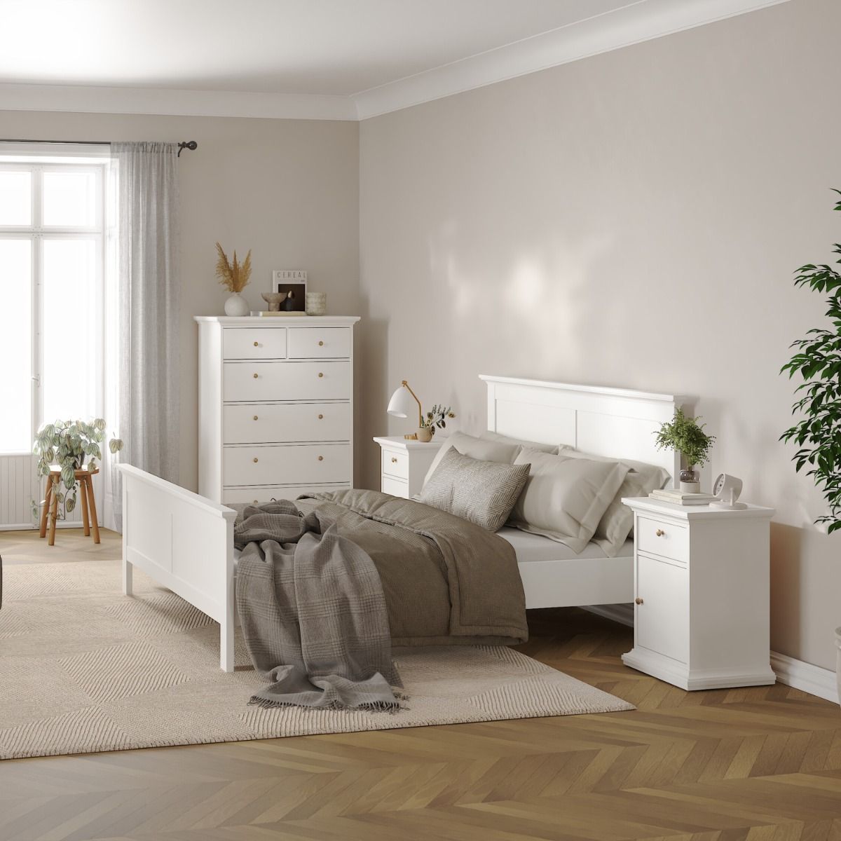 Paris Nightstand 1 Door + 1 Drawer
