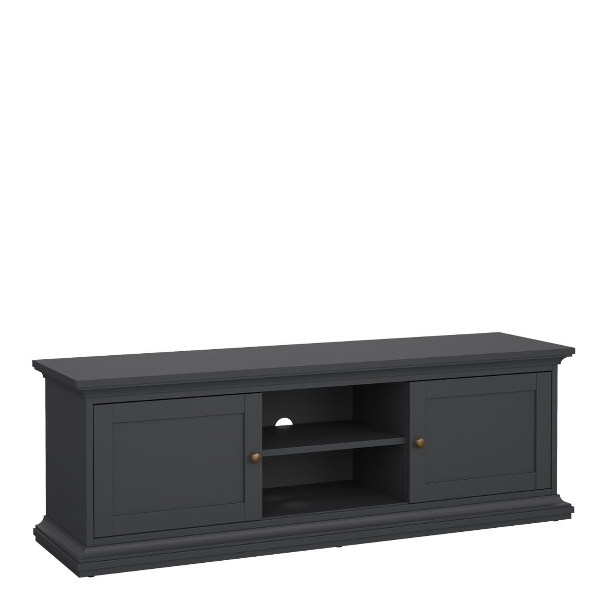 Paris TV-unit 2 frame Doors in Matt Grey