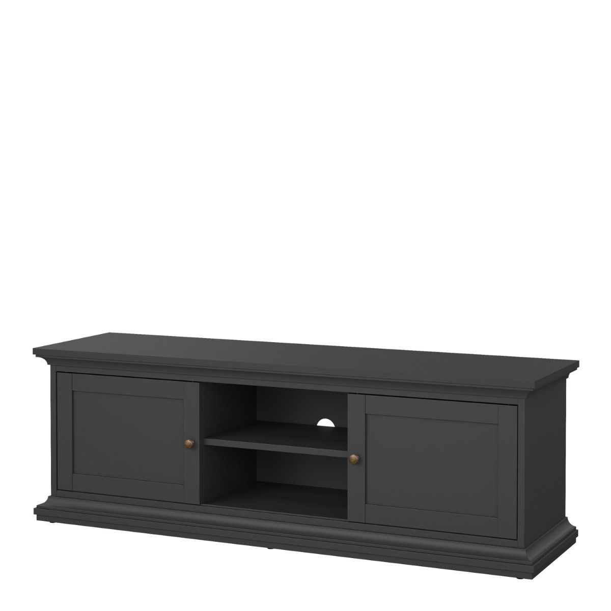 Paris TV-unit 2 frame Doors in Matt Grey