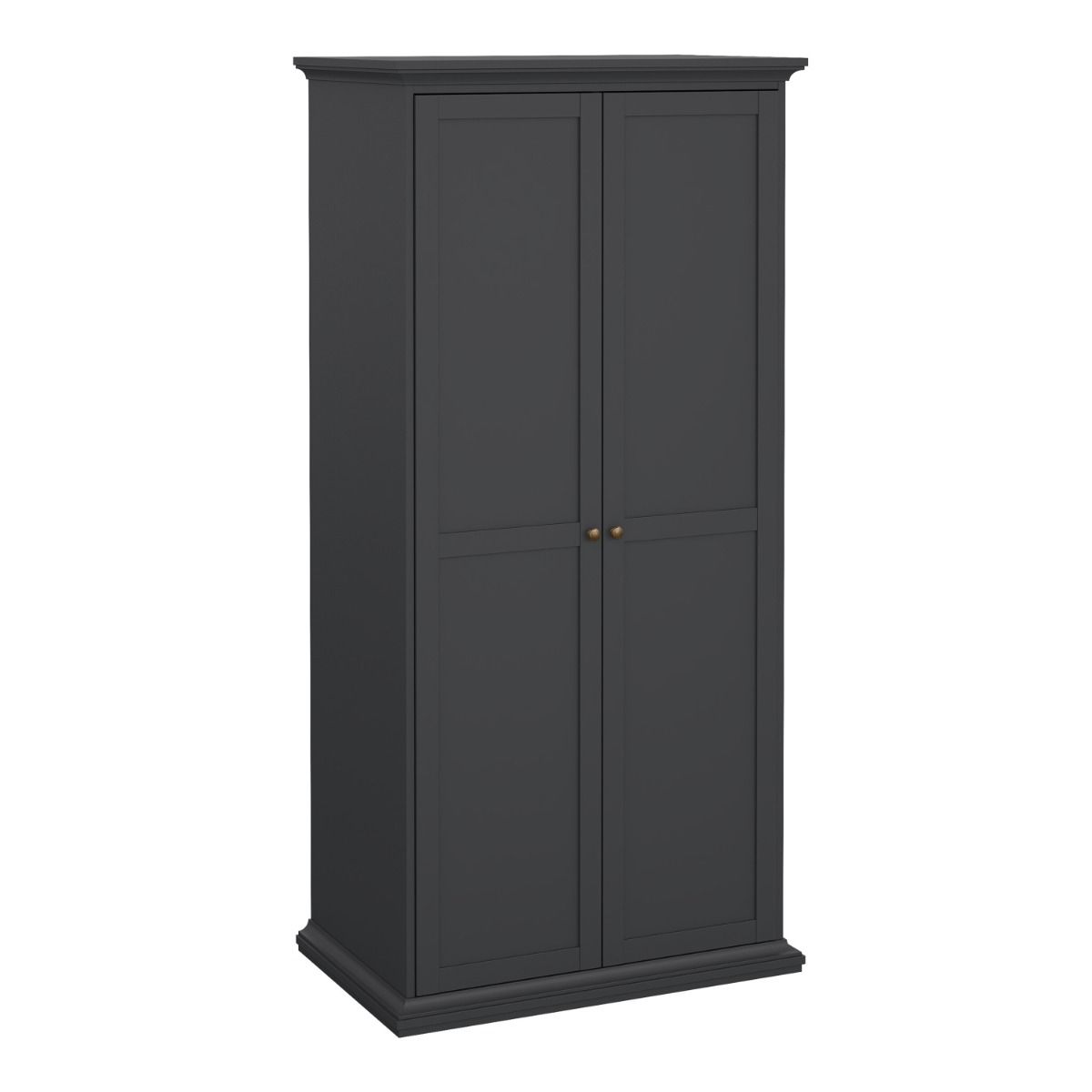 Paris Package - Bedside 2 Drawers + Chest of 4 Drawers + Wardrobe with 2 Doors White
