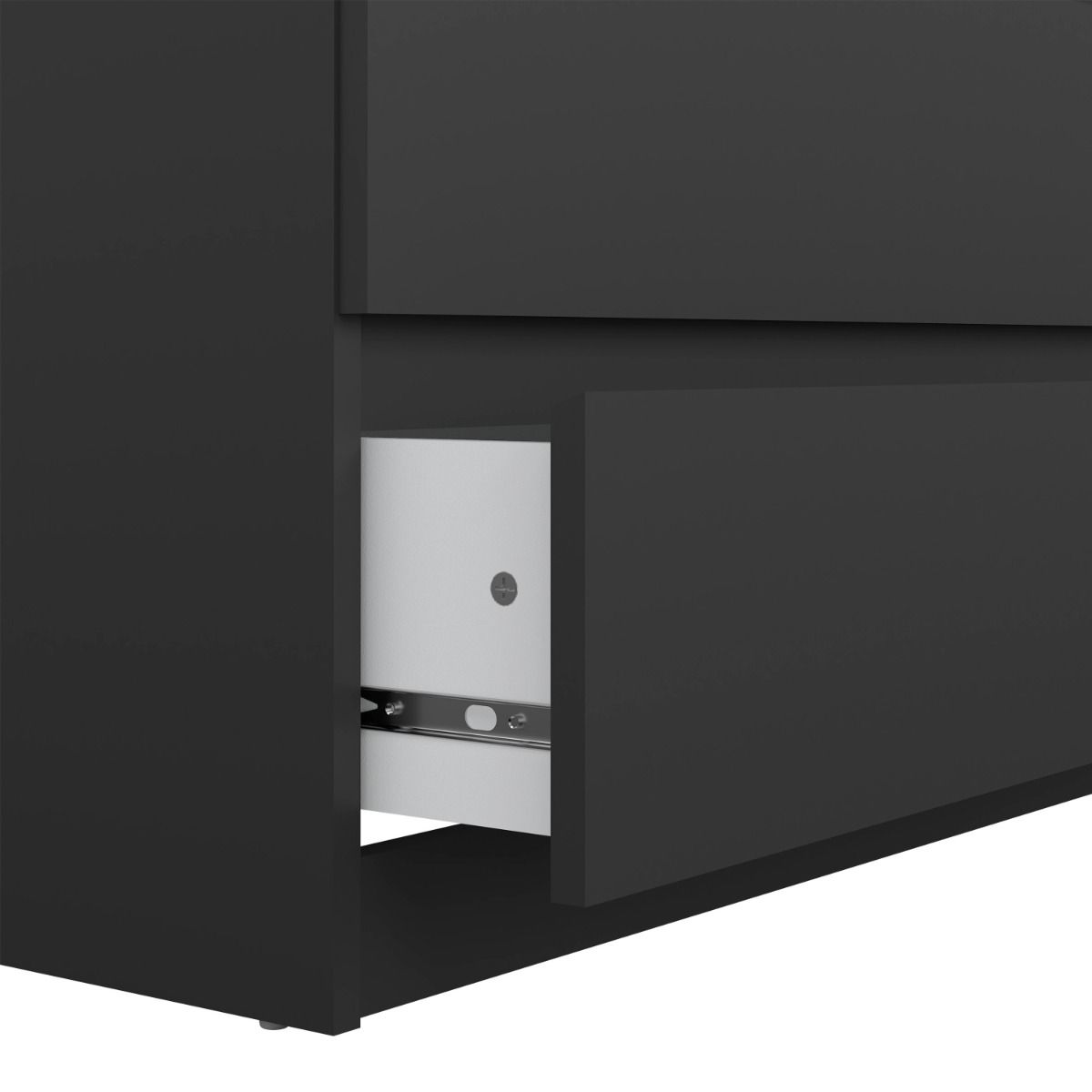 Naia Chest with 5 Drawers in Black Matt