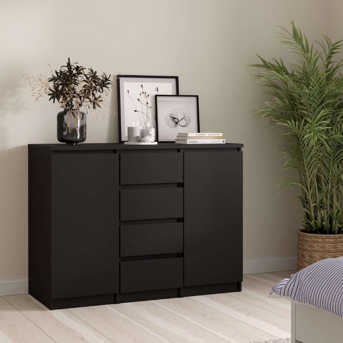 Naia Sideboard with 4 Drawers 2 Doors