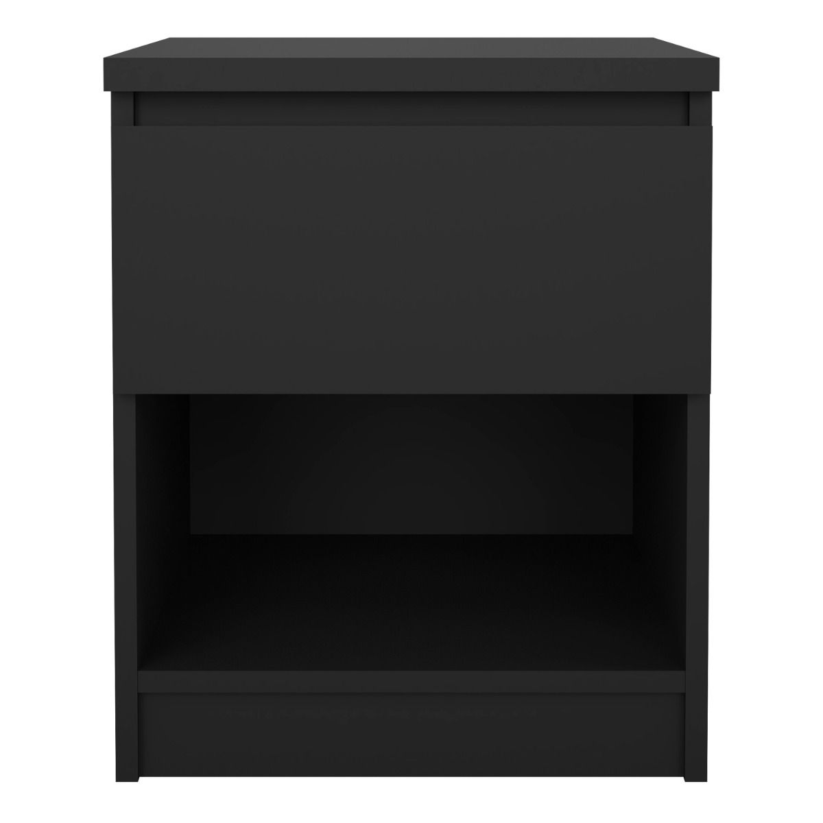 Naia Bedside with 1 Drawer 1 Shelf in Black Matt