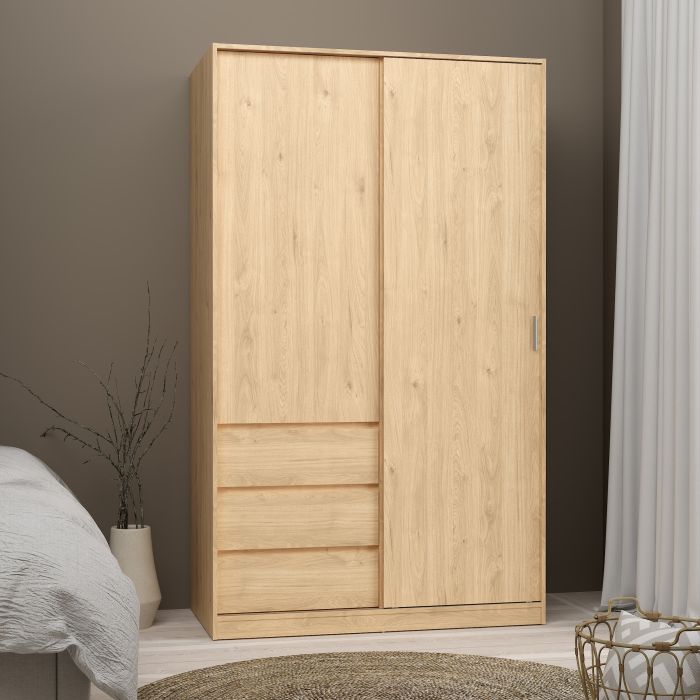 Naia Wardrobe with 1 Sliding Door 1 Door 3 Drawers