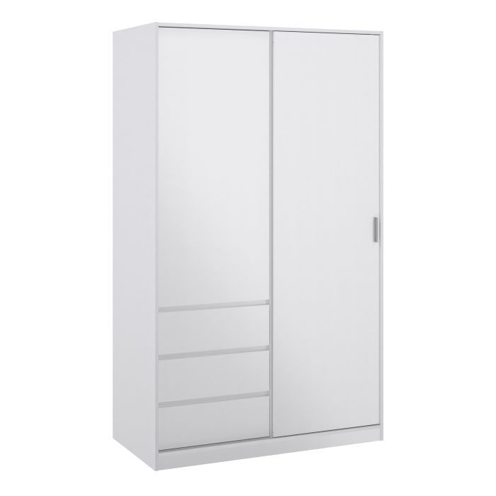 Naia Wardrobe with 1 Sliding Door 1 Door 3 Drawers