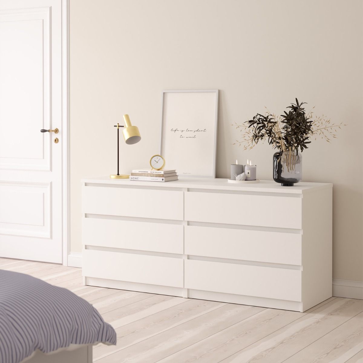 Naia Wide Chest of 6 Drawers