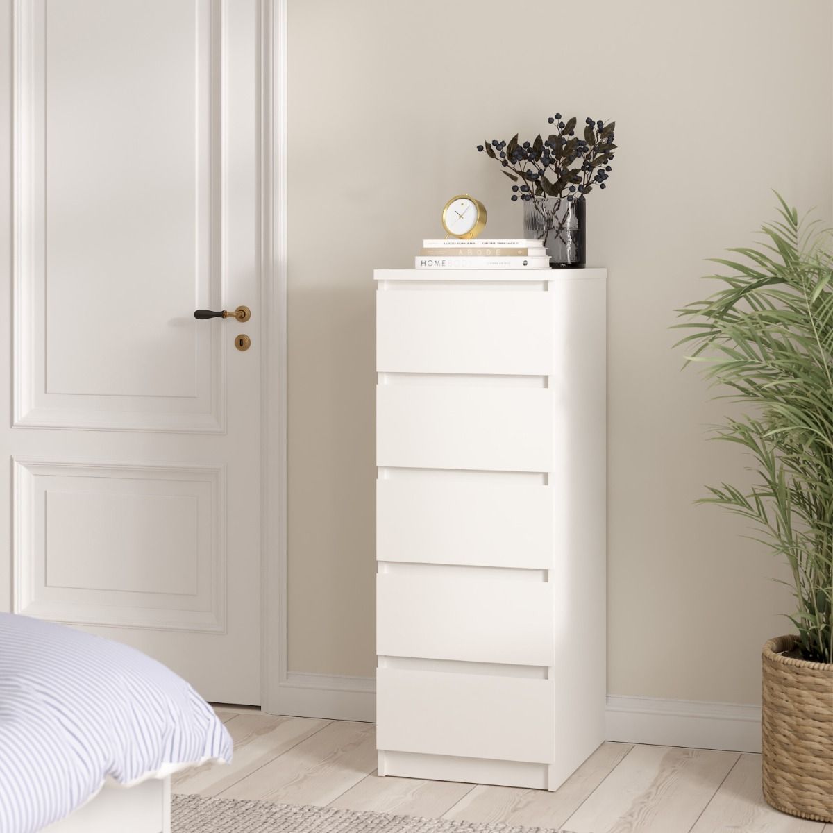 Naia Narrow Chest of 5 Drawers