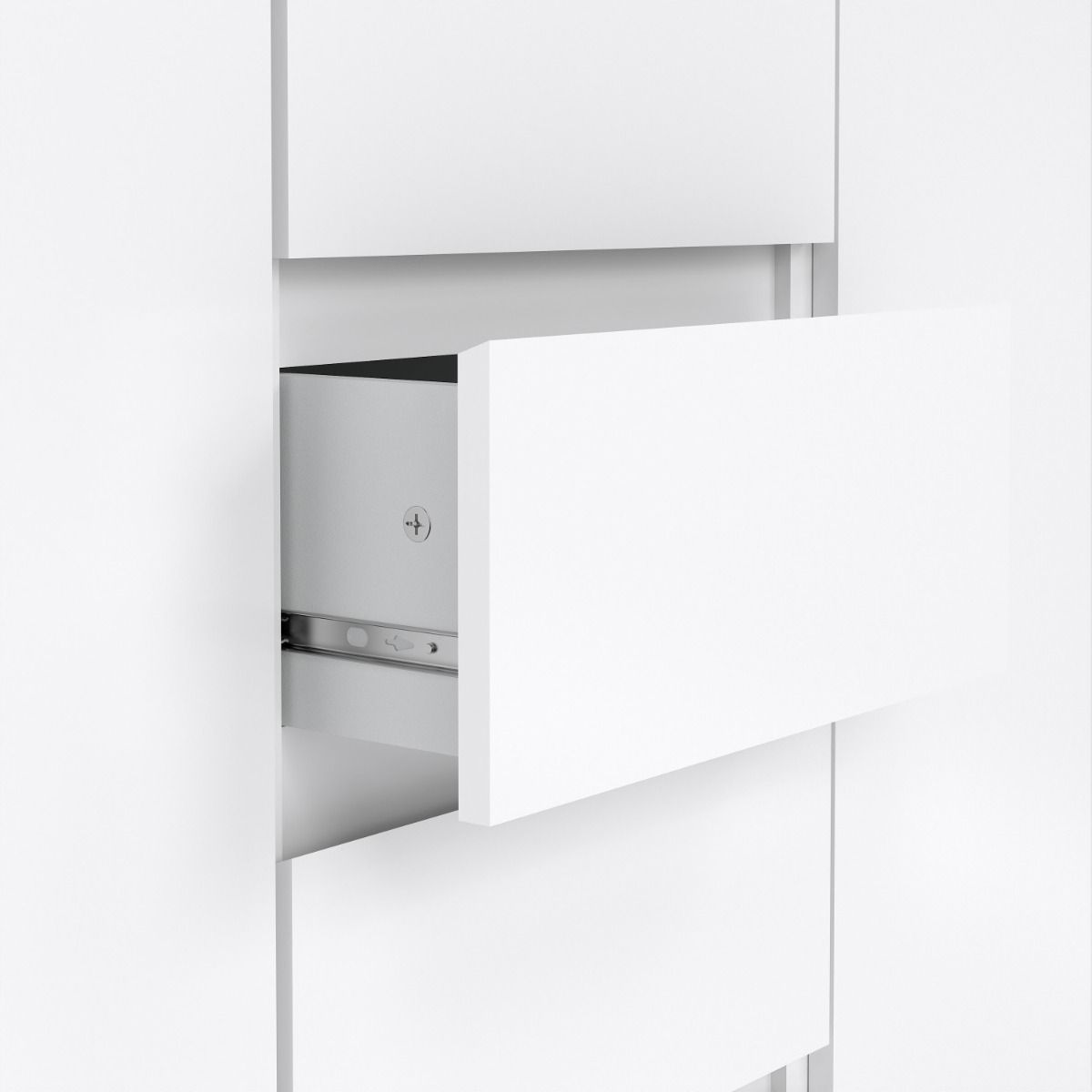 Naia Sideboard with 4 Drawers 2 Doors in White High Gloss