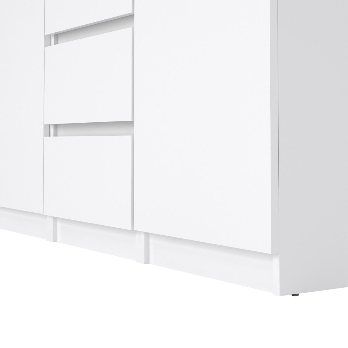 Naia Sideboard with 4 Drawers 2 Doors in White High Gloss