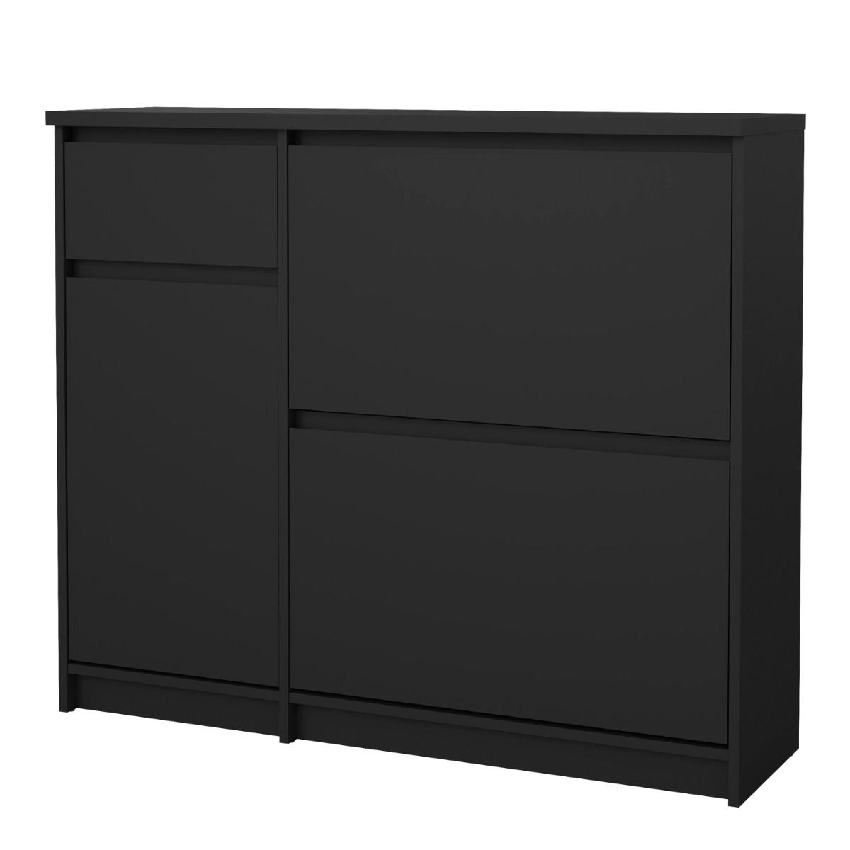 Naia Shoe Cabinet with 2 Flip Down Doors 1 Door and 1 Drawer