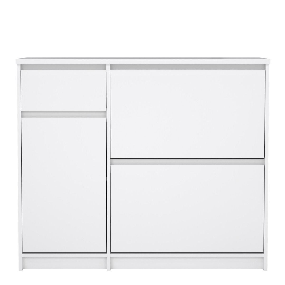 Naia Shoe Cabinet with 2 Flip Down Doors 1 Door and 1 Drawer
