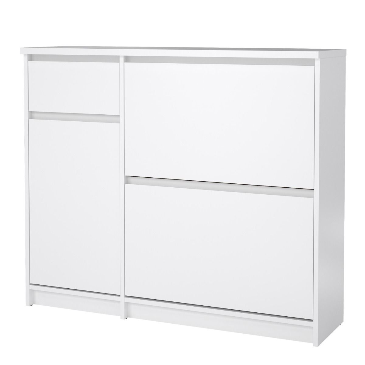 Naia Shoe Cabinet with 2 Flip Down Doors 1 Door and 1 Drawer