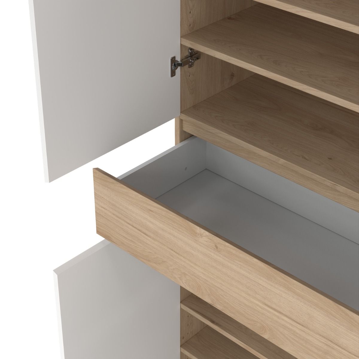 Naia Tall Shoe Cabinet with 4 Doors and 1 Drawer