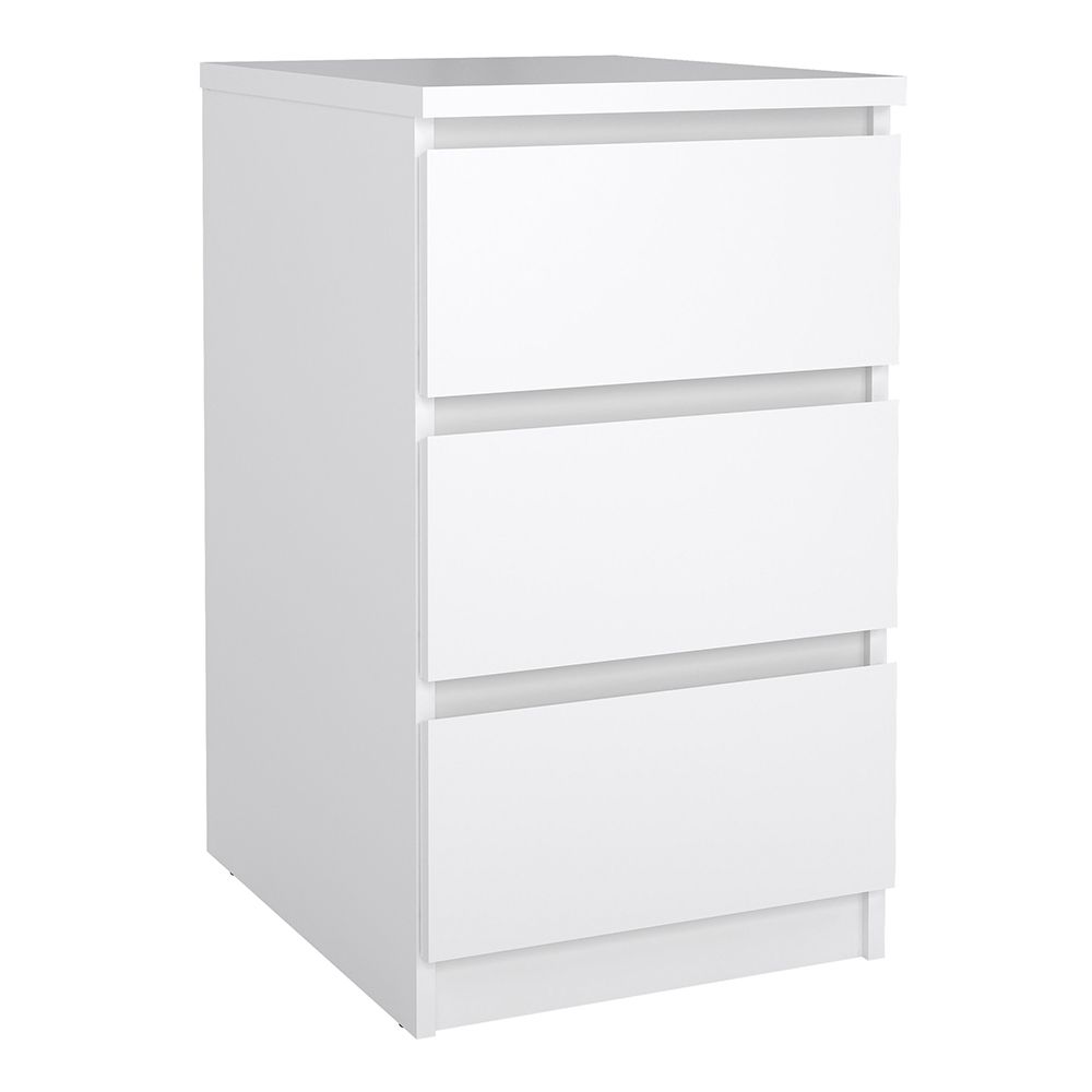 Naia 3 Piece Bedroom Package in White High Gloss