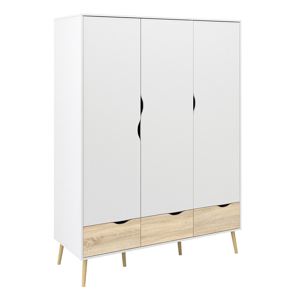 Oslo Wardrobe 3 Doors 3 Drawers