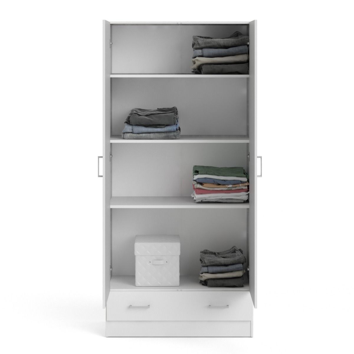 Space Wardrobe with 2 Doors + 1 Drawer