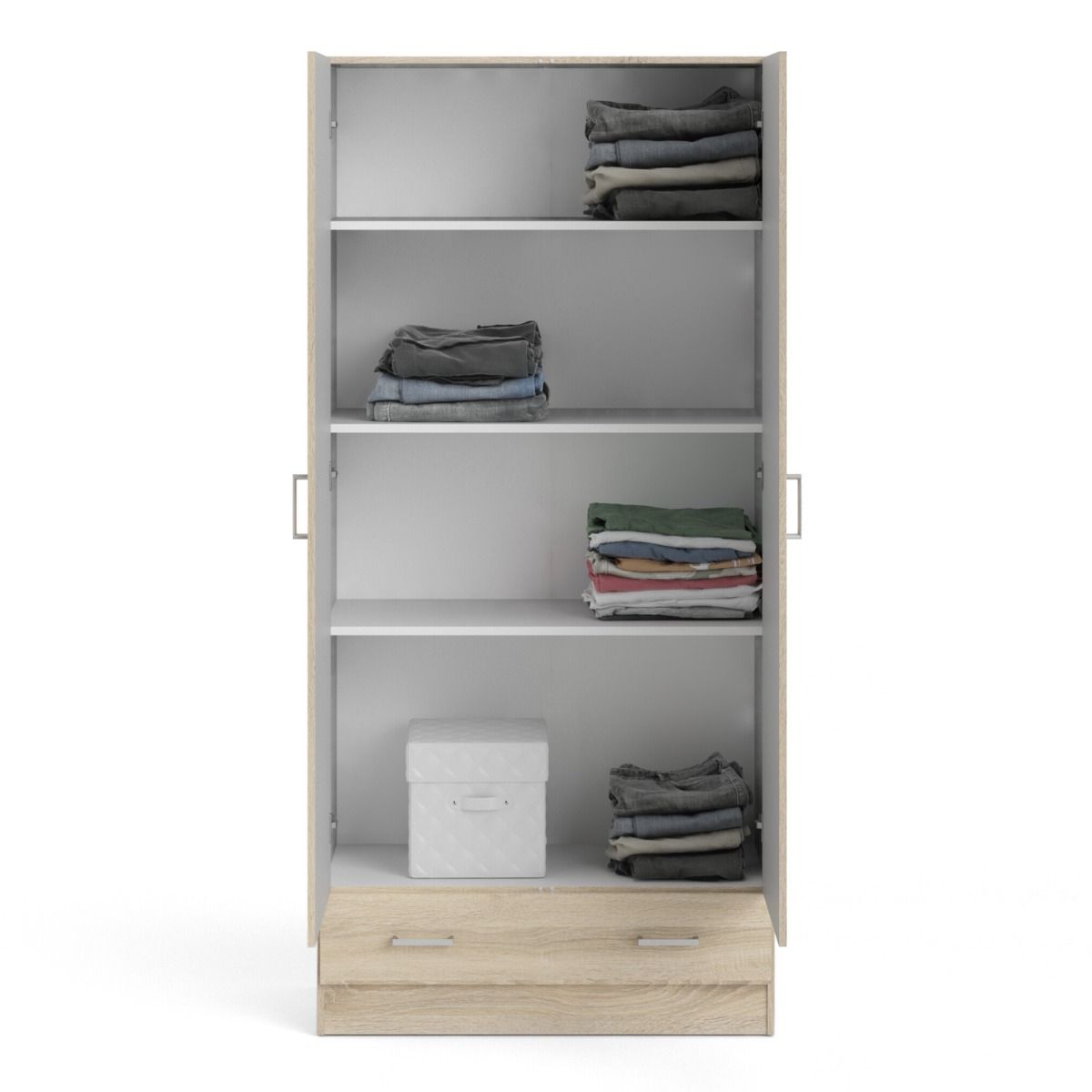 Space Wardrobe with 2 Doors + 1 Drawer