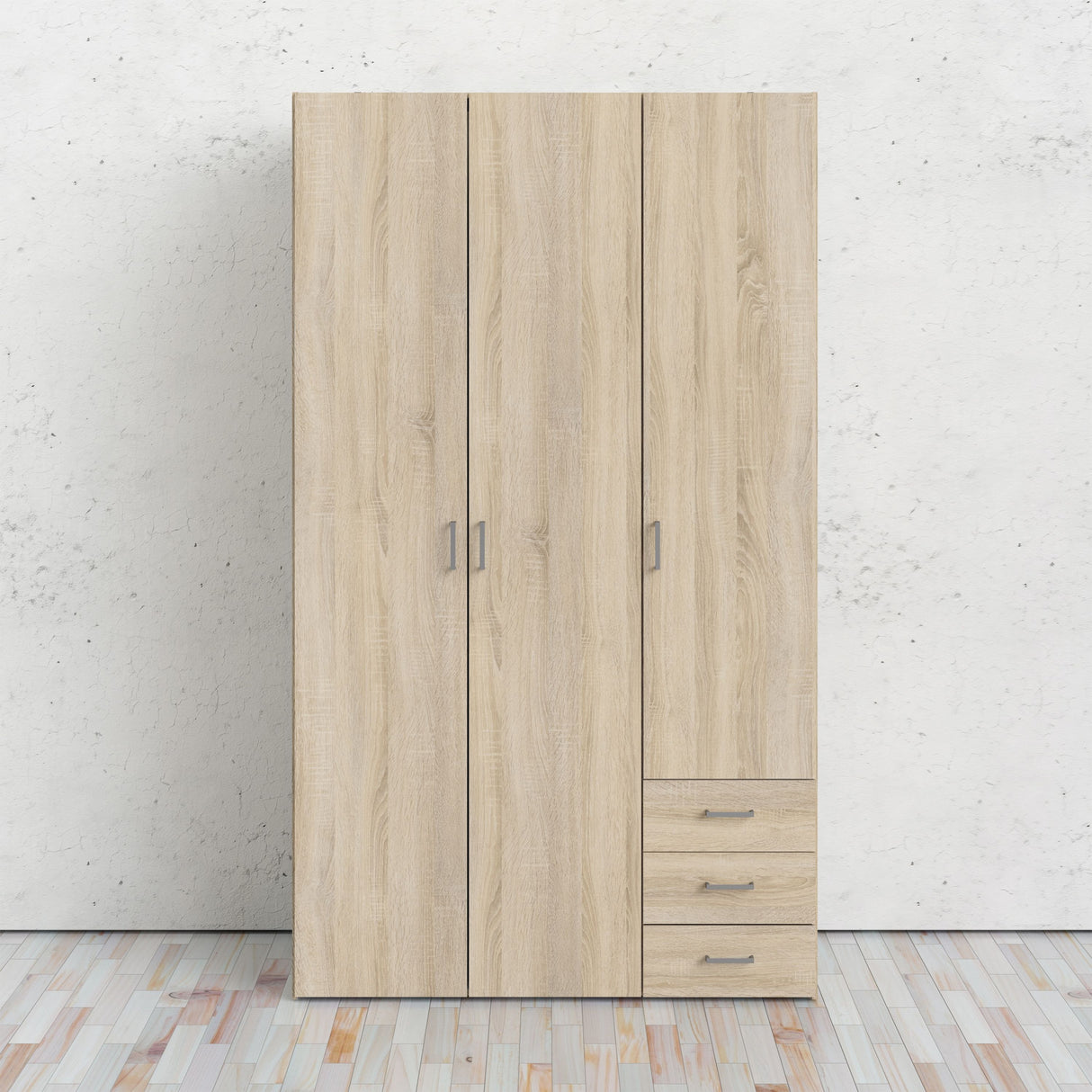 Space Wardrobe - 3 Doors 3 Drawers
