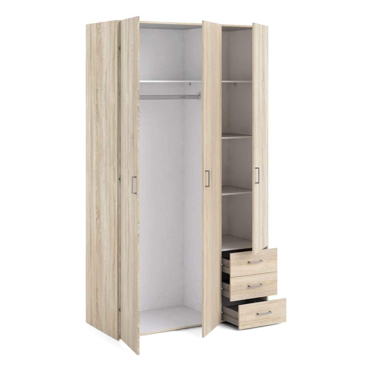 Space Wardrobe - 3 Doors 3 Drawers