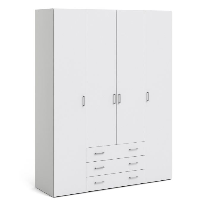 Space Wardrobe - 4 Doors 3 Drawers