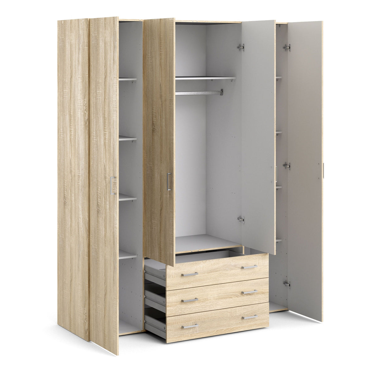 Space Wardrobe - 4 Doors 3 Drawers