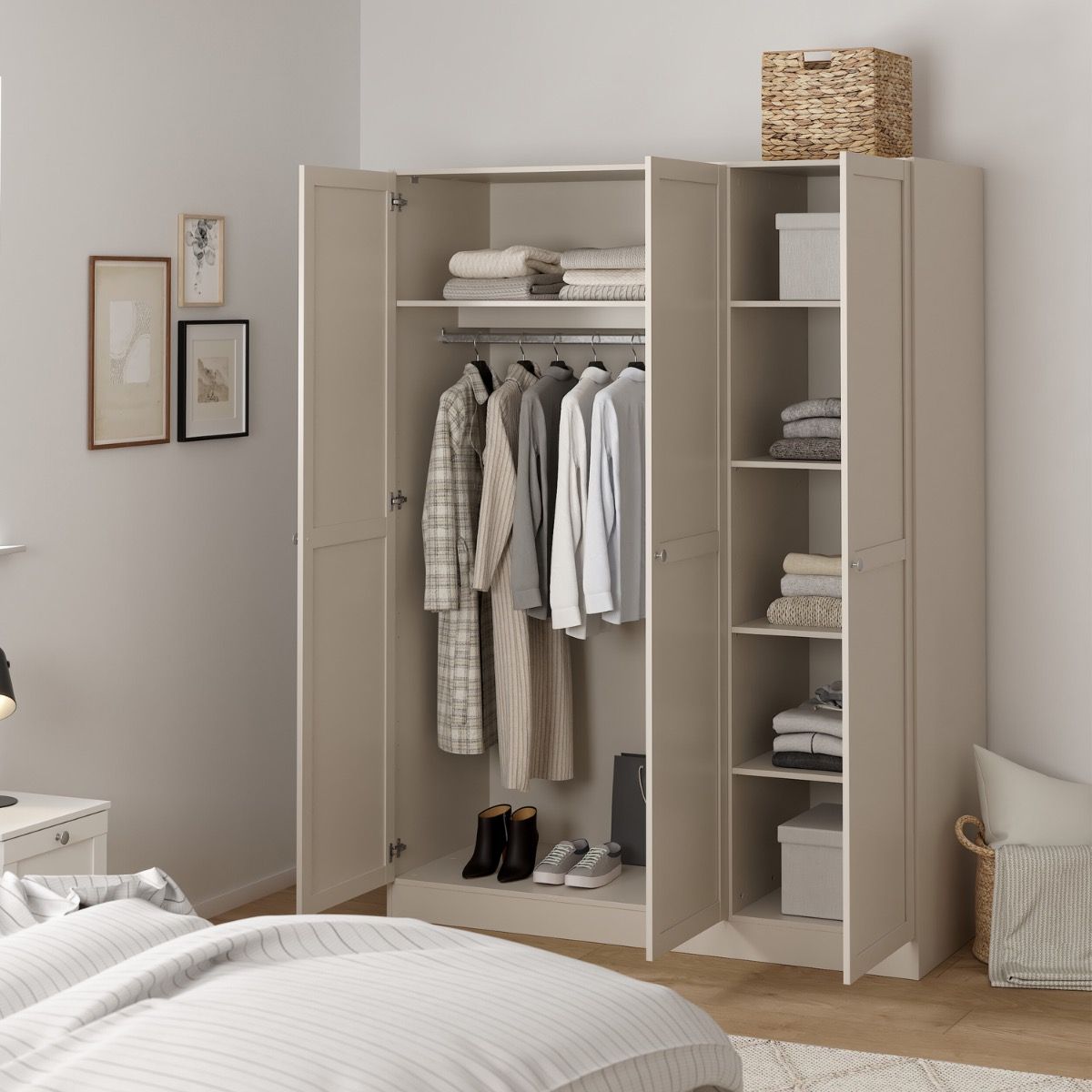Brande Wardrobe with 3 Frame Doors