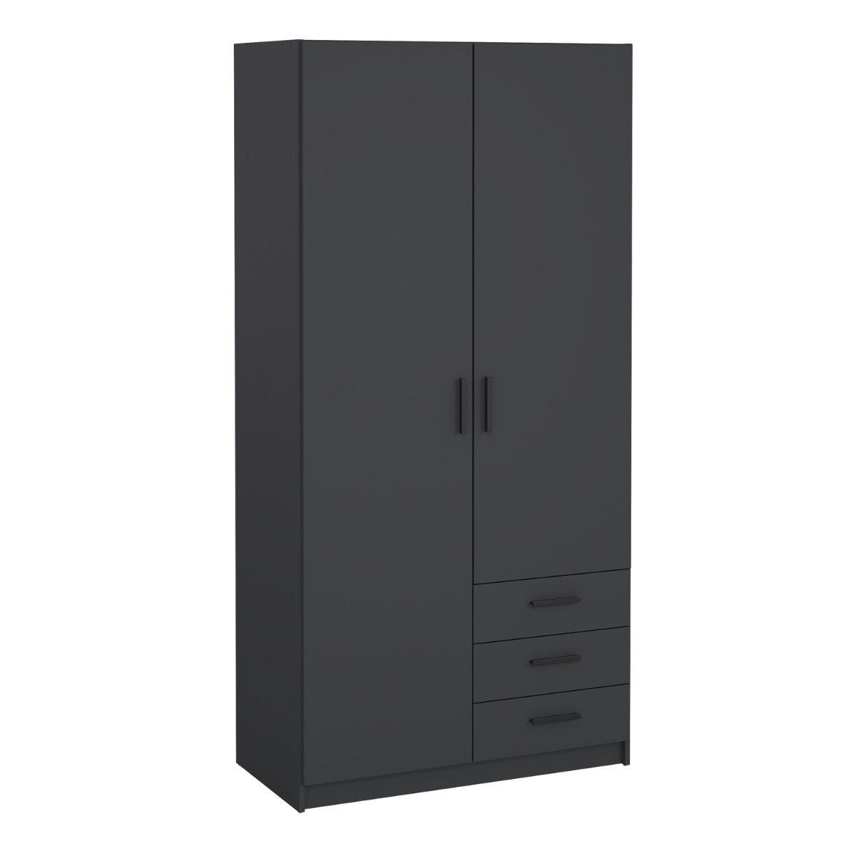 Sprint Wardrobe with 2 Doors + 3 Drawers