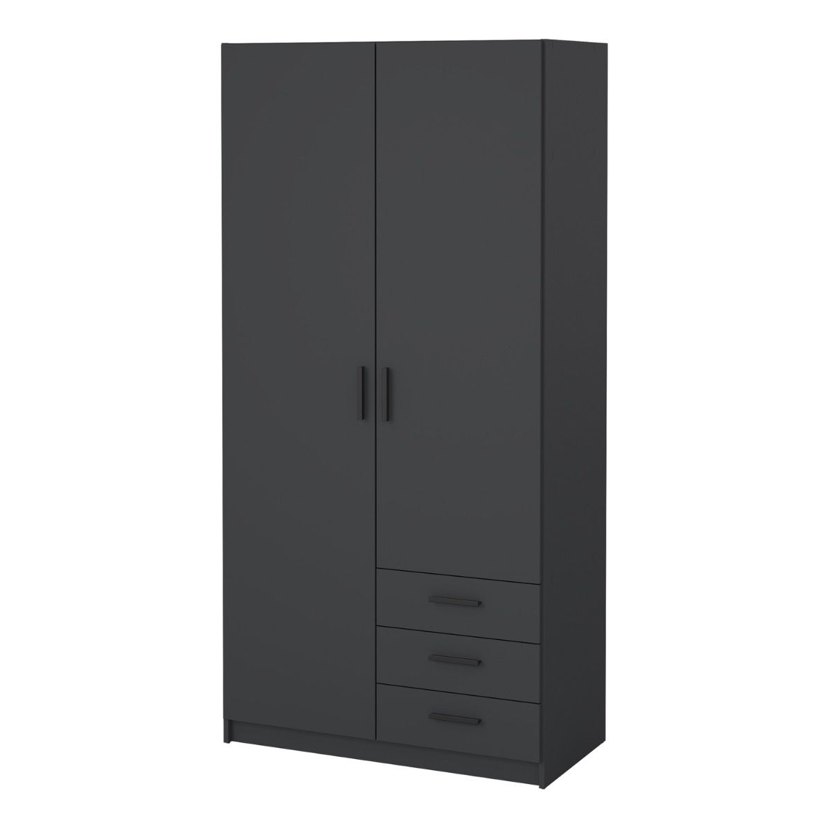 Sprint Wardrobe with 2 Doors + 3 Drawers