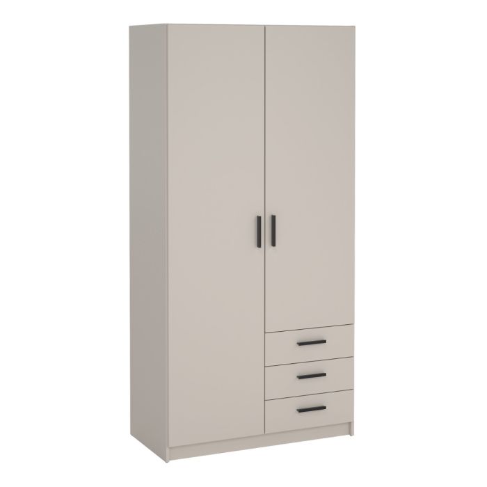 Sprint Wardrobe with 2 Doors + 3 Drawers