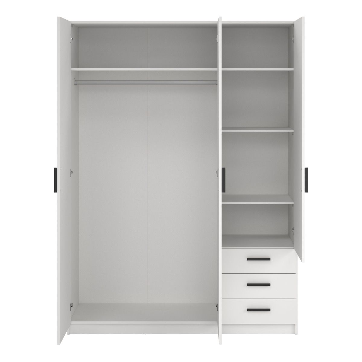 Sprint Wardrobe with 3 Doors + 3 Drawers