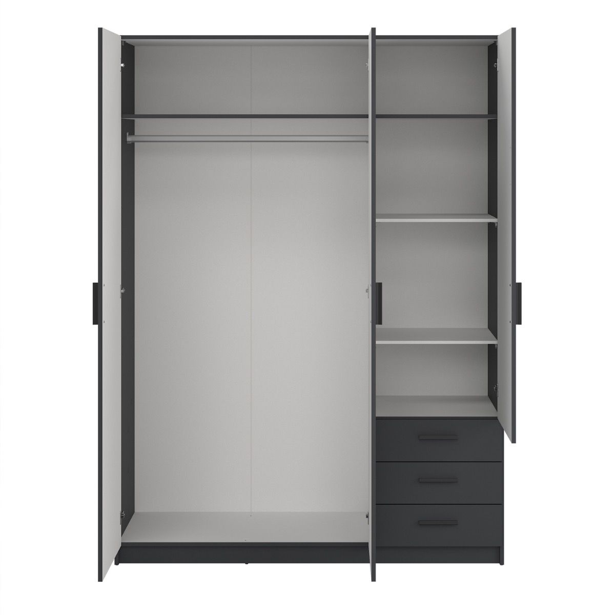 Sprint Wardrobe with 3 Doors + 3 Drawers