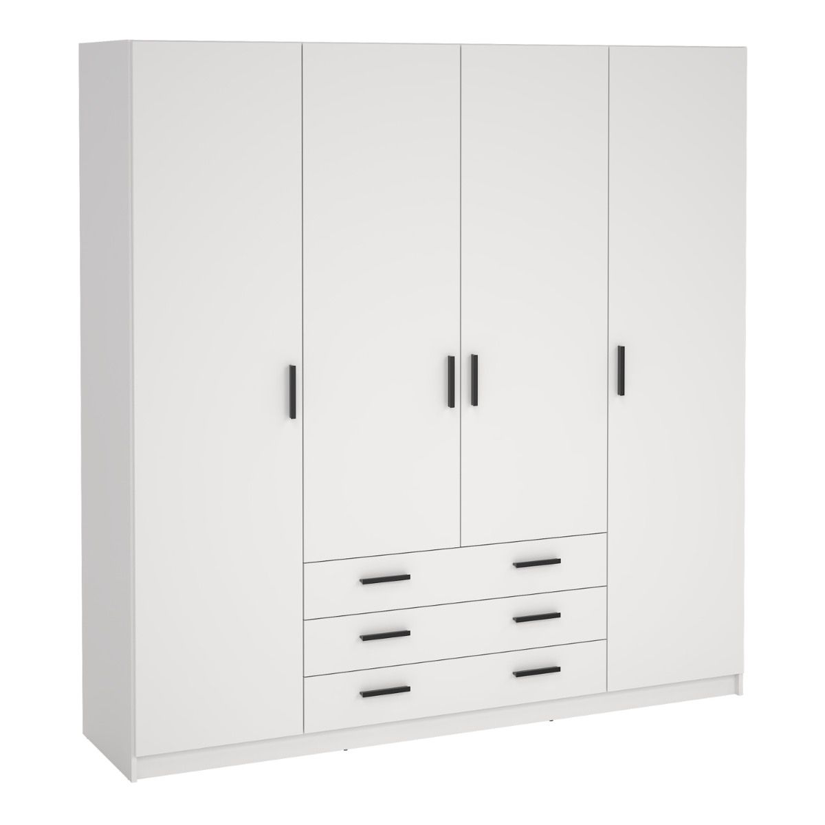 Sprint Wardrobe with 4 Doors + 3 Drawers