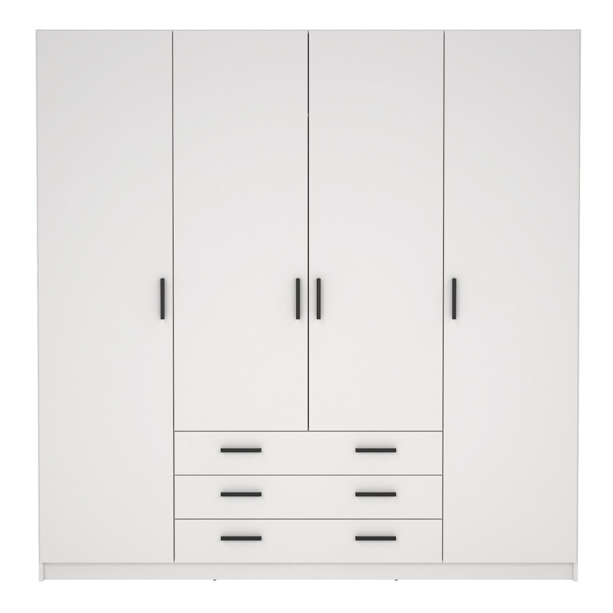 Sprint Wardrobe with 4 Doors + 3 Drawers
