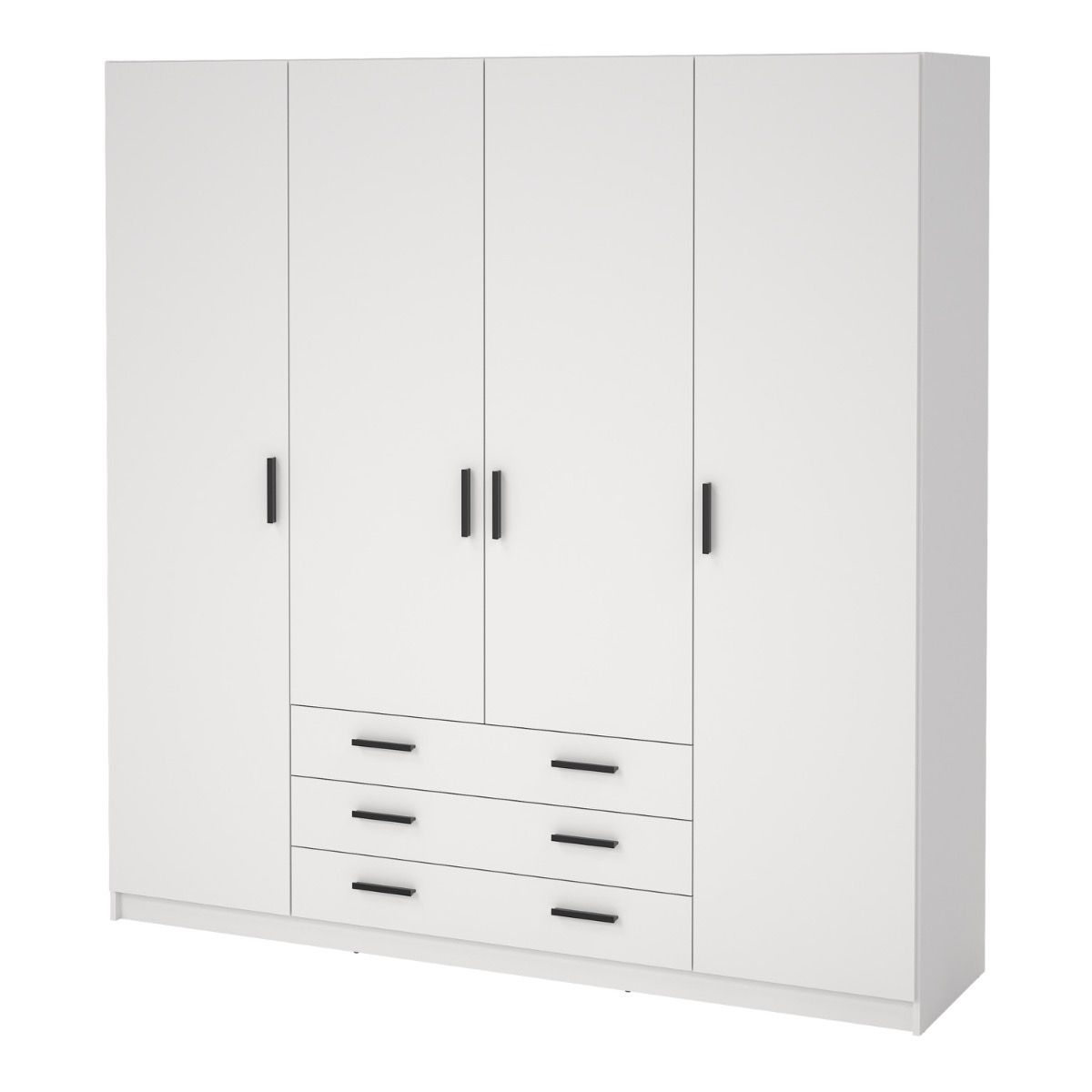 Sprint Wardrobe with 4 Doors + 3 Drawers