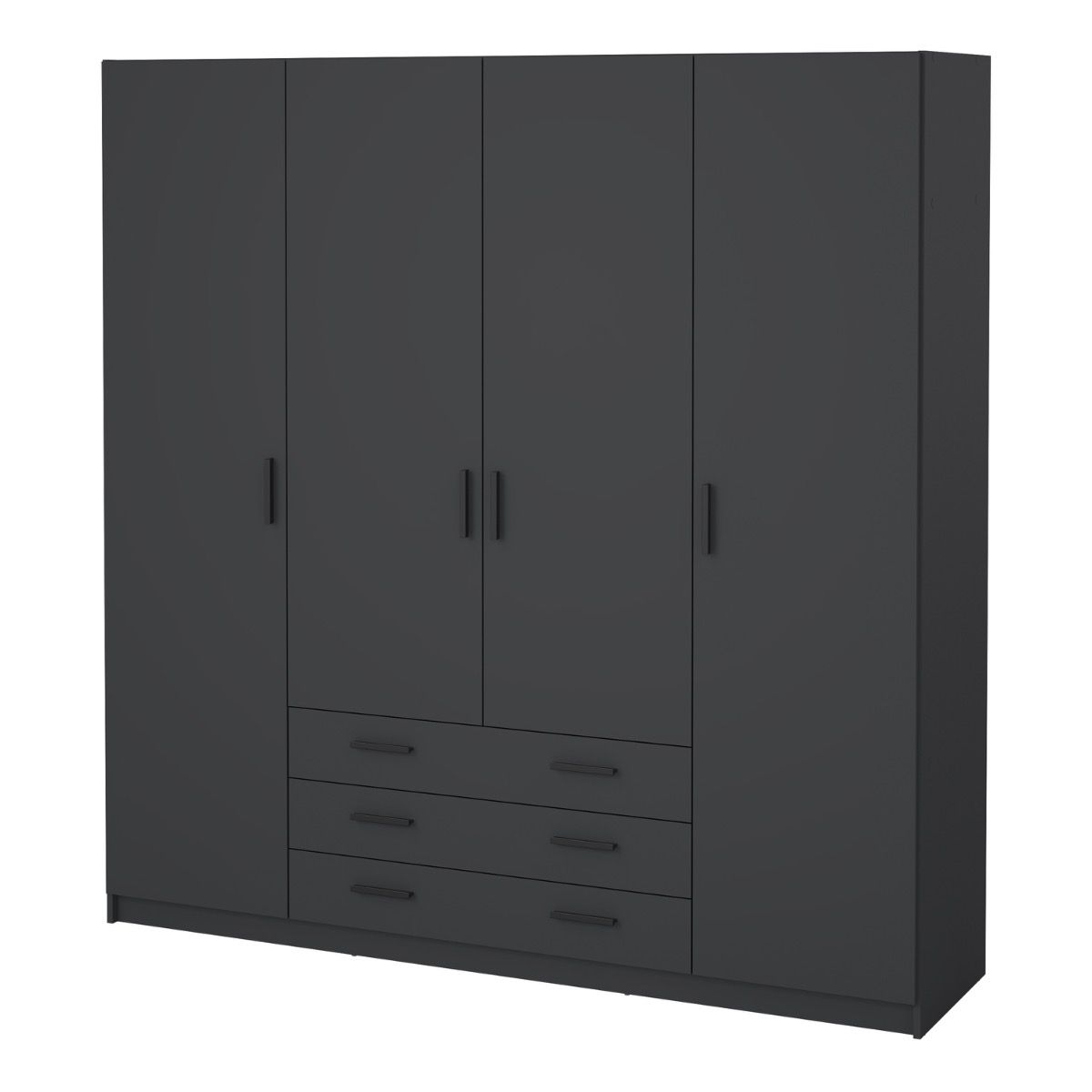 Sprint Wardrobe with 4 Doors + 3 Drawers