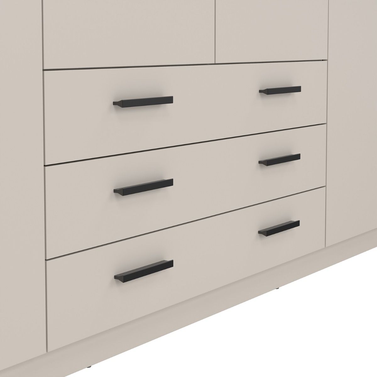 Sprint Wardrobe with 4 Doors + 3 Drawers