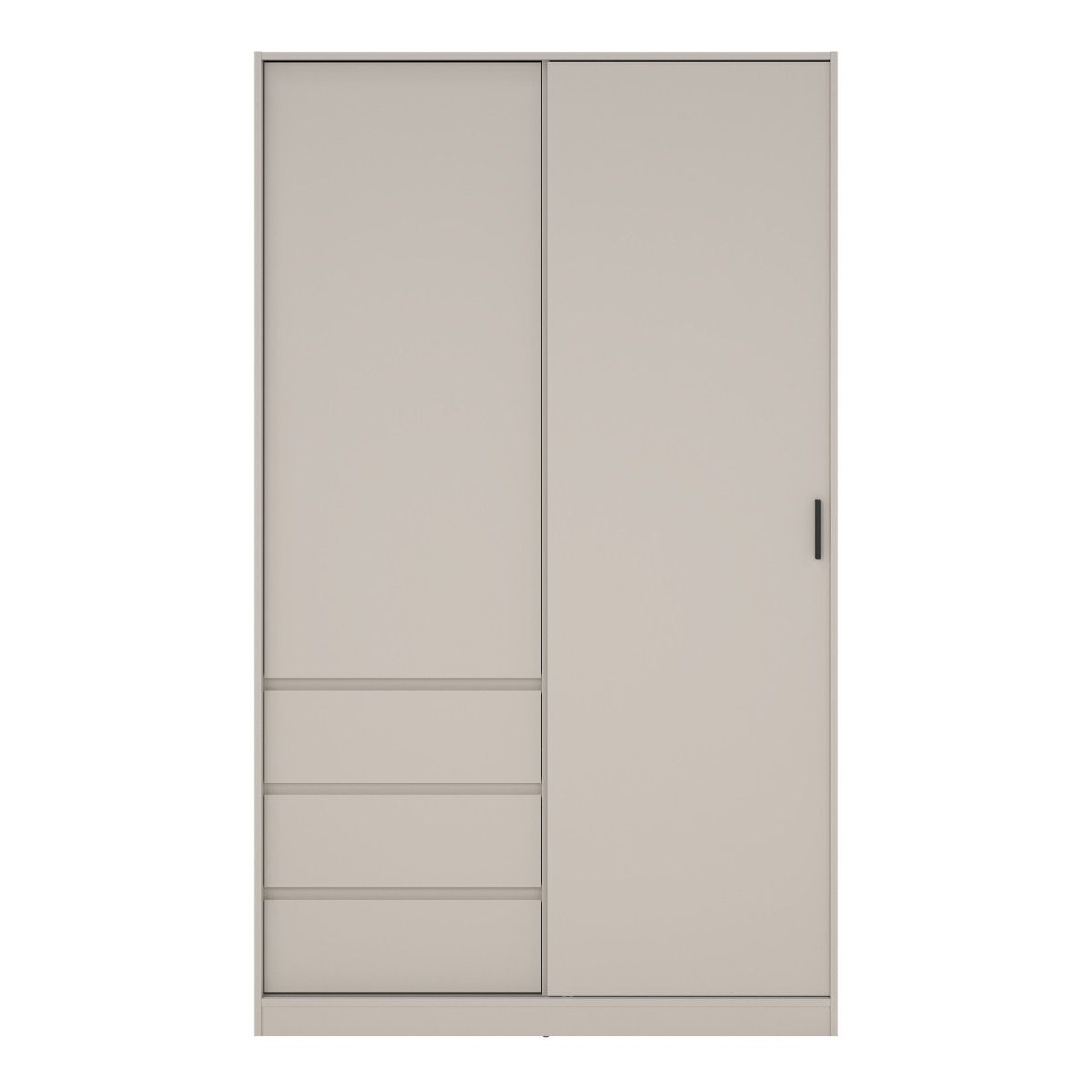 Naia Wardrobe with 1 Sliding Door 1 Std Door & 3 Drawers in Cashmere
