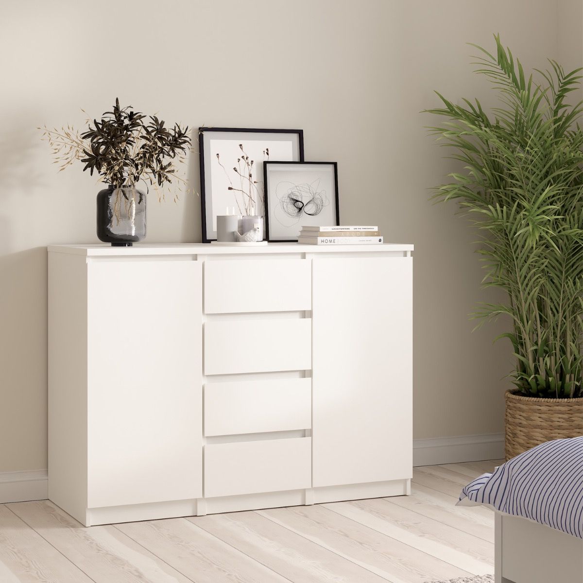 Naia Sideboard with 4 Drawers 2 Doors